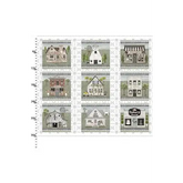 Fabric, 3 Wishes Fabrics, White Cottage Farm, Village 36 inch Panel - 20883-Panel